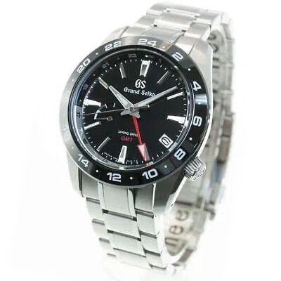 Pre-owned Seiko Grand  Sport Collection Sbge253 Spring Drive Gmt Ceramics Bezel 9r66 Watch