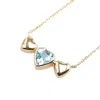 Seiko Heart Motif Au750 Necklace In Gold