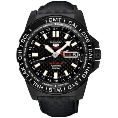 Pre-owned Seiko Jam Tangan  5 Sports Srp723k1 Black Carbon Fiber Limited Edition