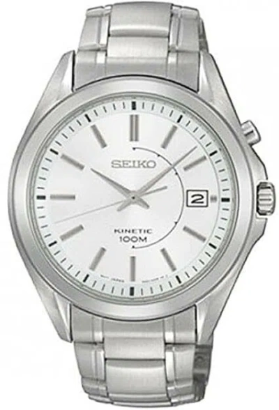 Pre-owned Seiko Kinetic 100m Stainless Steel Men's Watch Ska259p1