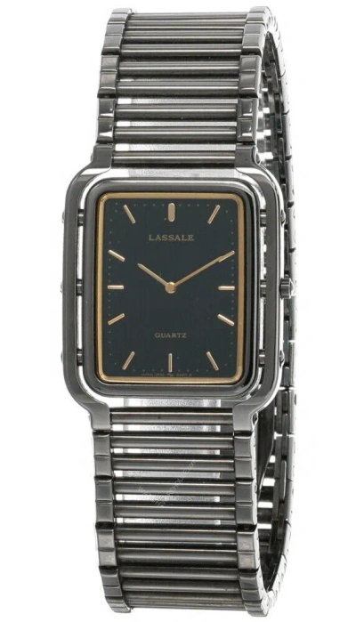 Pre-owned Seiko Lassale Black Dial Stainless Steel Men's Watch Czy237