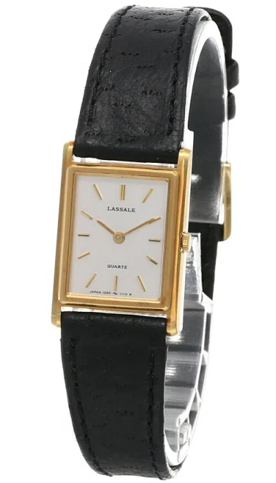 Pre-owned Seiko Lassale Silver Dial Lthr Strap Women's Watch Cuhu08j