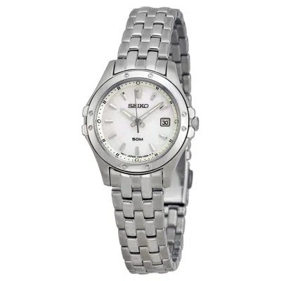 Seiko Le Grand Sport Mother Of Pearl Dial Stainless Steel Ladies Watch Sxde09 In White