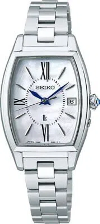 Pre-owned Seiko Lukia Grow Ssqw071 Titanium Solor Radio Women's Watch