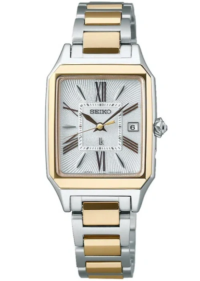 Pre-owned Seiko Lukia Grow Ssvw210 Women's Watch Square Gold Calla Lily 2023