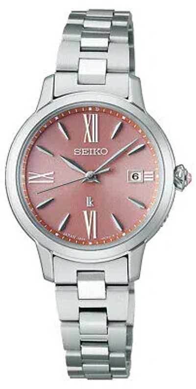 Pre-owned Seiko Lukia Grow Ssvw219 Pink Solar Radio Modification Women's Watch In Box