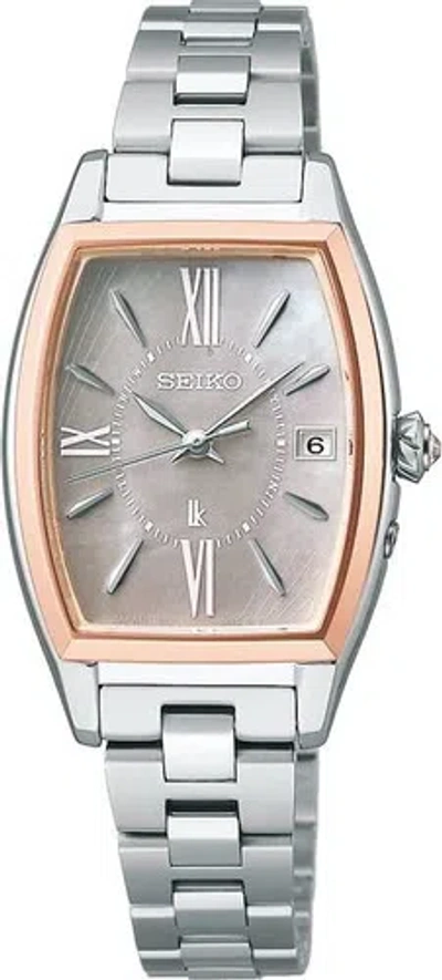 Pre-owned Seiko Lukia Ssqw072 Grow Gray Radio Solar Watch Women Box