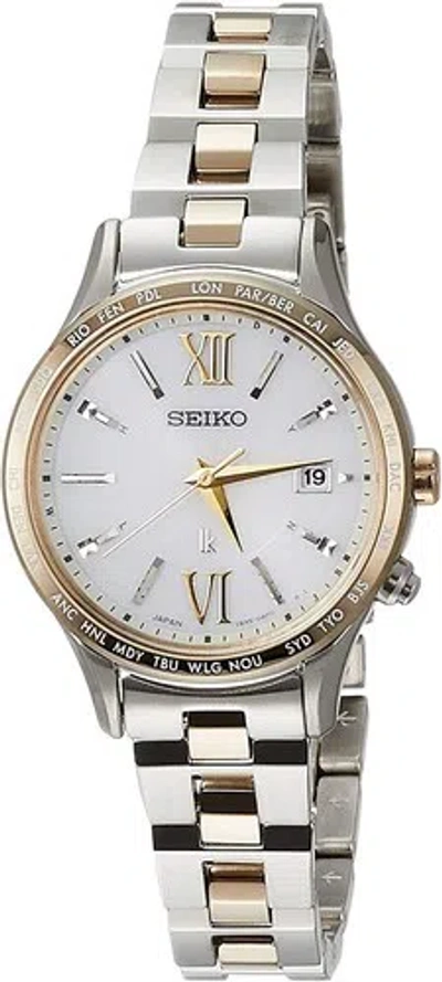 Pre-owned Seiko Lukia Ssvv042 White Gold Standard Collection Solar Watch Women Box