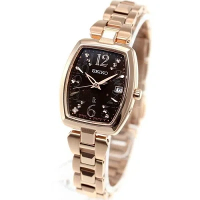 Pre-owned Seiko Lukia Ssvw128 Brown Dial Solor Radio Women's Watch 2018 Made In Japan