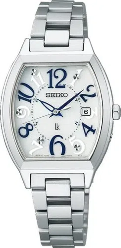 Pre-owned Seiko Lukia Ssvw213 Standard Collection Tonneau Silver Watch Women Box