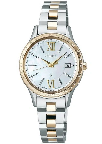 Pre-owned Seiko Lukia Standard Collection Ssvv084 Women's Watch World Time Champagne 2023