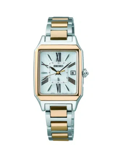 Pre-owned Seiko Lukia Standard Collection Ssvw210 Gold Tonneau Women's Watch In Box