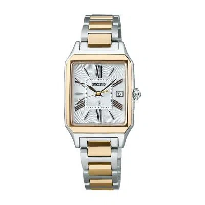 Pre-owned Seiko Lukia Standard Collection Ssvw210 Gold Tonneau Women's Watch With Box