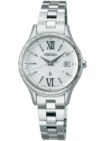 Pre-owned Seiko Lukia Standard Ssvv081 Women's Watch World Time All Silver 2023