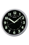 Seiko Luminous Easy Reader Wall Clock In Black