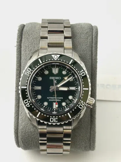 Pre-owned Seiko Luxe Prospex 1968 Diver Gmt Green Dial Spb381 Watch In Box With Tags