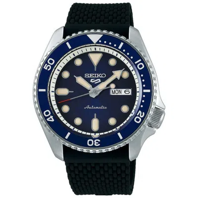 Pre-owned Seiko Men's 5 Sports Automatic Rubber Strap Watch Srpd93