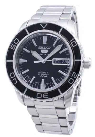 Pre-owned Seiko Men's 5 Sports Black Dial Automatic Watch Snzh55j1 Us4