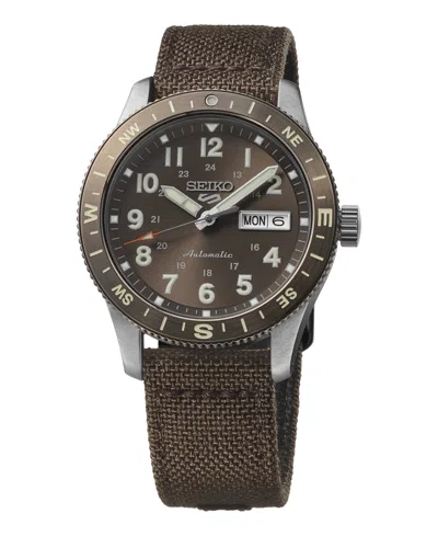 Seiko Men's 5 Sports Field Automatic Analog Watch, Water-resistant To 100 Meters, 41mm In Brown