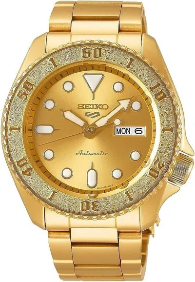 Pre-owned Seiko Men's 5 Sports Men's Watch Gold-tone 42.5mm Stainless Steel Watch Srpe74