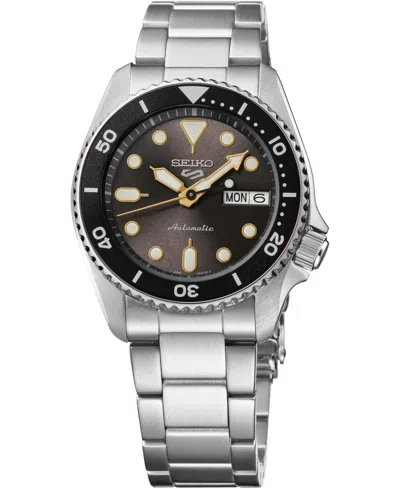 Seiko Men's 5 Sports Silver Stainless Steel Bracelet Watch, 38mm