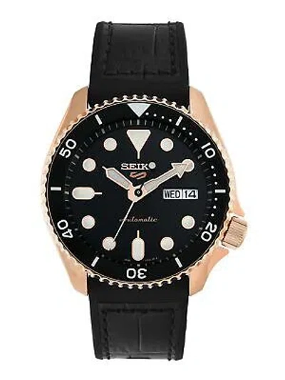Pre-owned Seiko Men's Analogue Automatic Watch With Silicone Strap Srpd76k1 In Black