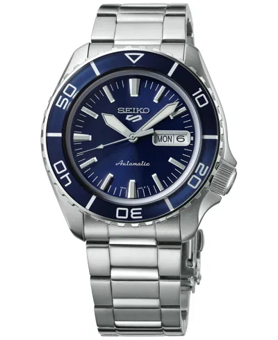 Seiko Men's Automatic 5 Sports Stainless Steel Bracelet Watch 42mm In Blue