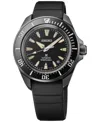Seiko Men's Automatic Prospex Diver Black Silicone Strap Watch 42mm In Black