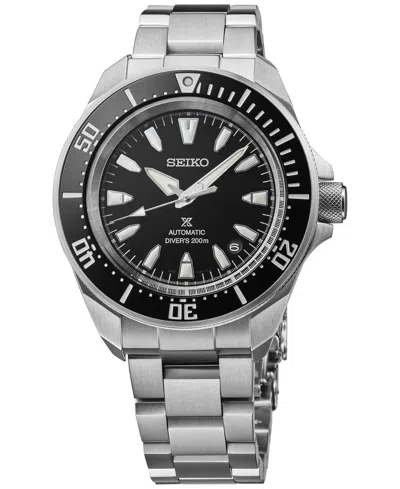 Seiko Men's Automatic Prospex Diver Stainless Steel Bracelet Watch 42mm In Black