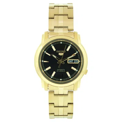 Seiko Men's Classic Black Dial Watch In Gold