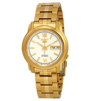 Seiko Men's Classic White Dial Watch In Gold