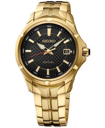 Seiko Men's Coutura Gold-tone Stainless Steel Bracelet Watch 41mm In Black