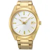 Seiko Men's Essentials Gold-tone Stainless Steel Bracelet Watch 40.2mm In Gold