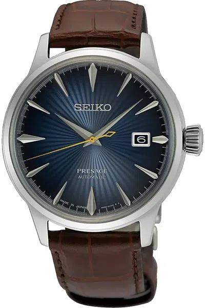 Pre-owned Seiko Men's Presage Cocktail Midnight Blue Moon Automatic Watch Srpk15