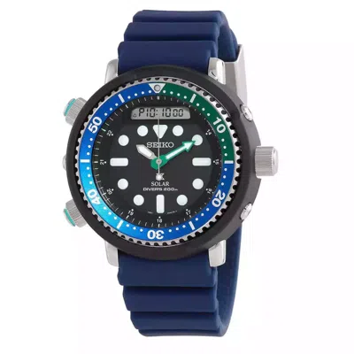 Pre-owned Seiko Men's Prospex Sea Analog-digital Black Dial Watch - Snj039p1