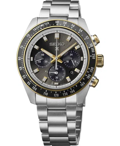 Seiko Men's Prospex Speed Timer Silver-tone Stainless Steel Bracelet Watch 41.4mm In Multi