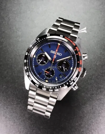 Pre-owned Seiko Men's Prospex Speedtimer Solar Ssc815 (fedex 2 Day Shipping)