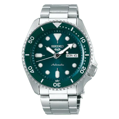 Pre-owned Seiko Men's  5 Sports Srpd61k1 Watch In Stainless Steel In Silver
