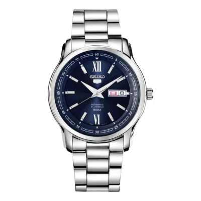 Seiko Men's  No. 5 Mechanical Automatic Watch Blue In Metallic