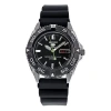 Seiko Men's  No. 5 Rubber Strap Mechanical Watch Black