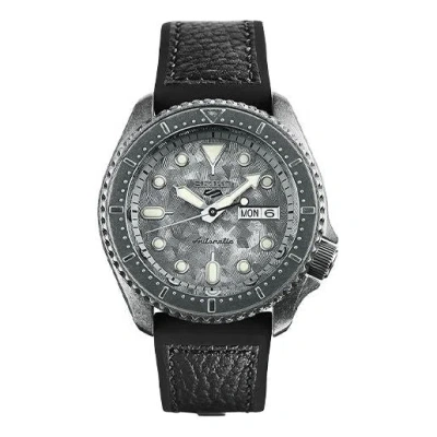 Seiko Men's  No. 5 Series Retro Automatic Mechanical Waterproof Watch Gray Black