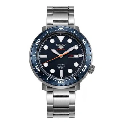 Seiko Men's  No. 5 Small Steel Strip Automatic Mechanical Watch Blue In Metallic