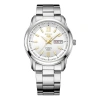 Seiko Men's  No. 5 Sports Steel Strip Waterproof Business Mechanical Watch White In Metallic