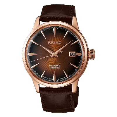Pre-owned Seiko Men's  Presage Srpb46 Watch In Steel/rose Gold