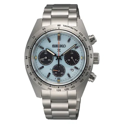 Pre-owned Seiko Men's  Prospex 'speedometer' Solar Speedtimer Chronograph European Exclusive Ssc937p1 Watch In  In Silver