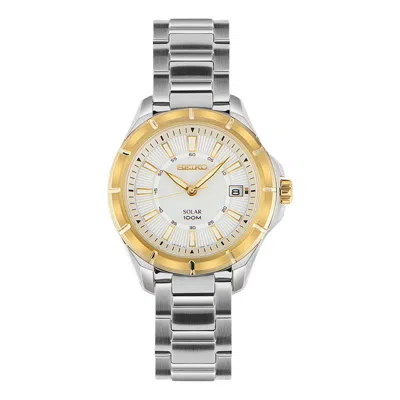 Seiko Men's  Solar Energy Business Casual Waterproof Quartz In Metallic