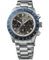 Seiko Men's Solar Chronograph Prospex Speedtimer Stainless Steel Bracelet Watch 41mm In Gray