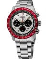 Seiko Men's Solar Chronograph Prospex Speedtimer Stainless Steel Bracelet Watch 41mm In White