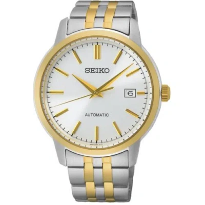 Pre-owned Seiko Men's Watch Essentials Automatic Silver Tone Dial Two Tone Bracelet Srph92