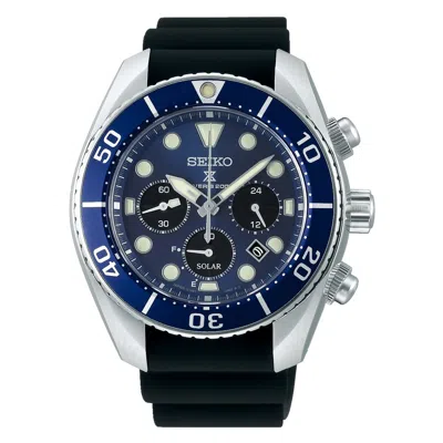 Seiko Men's Watch  Prospex Divers Solar Black ( 44,5 Mm) Gbby2 In Blue